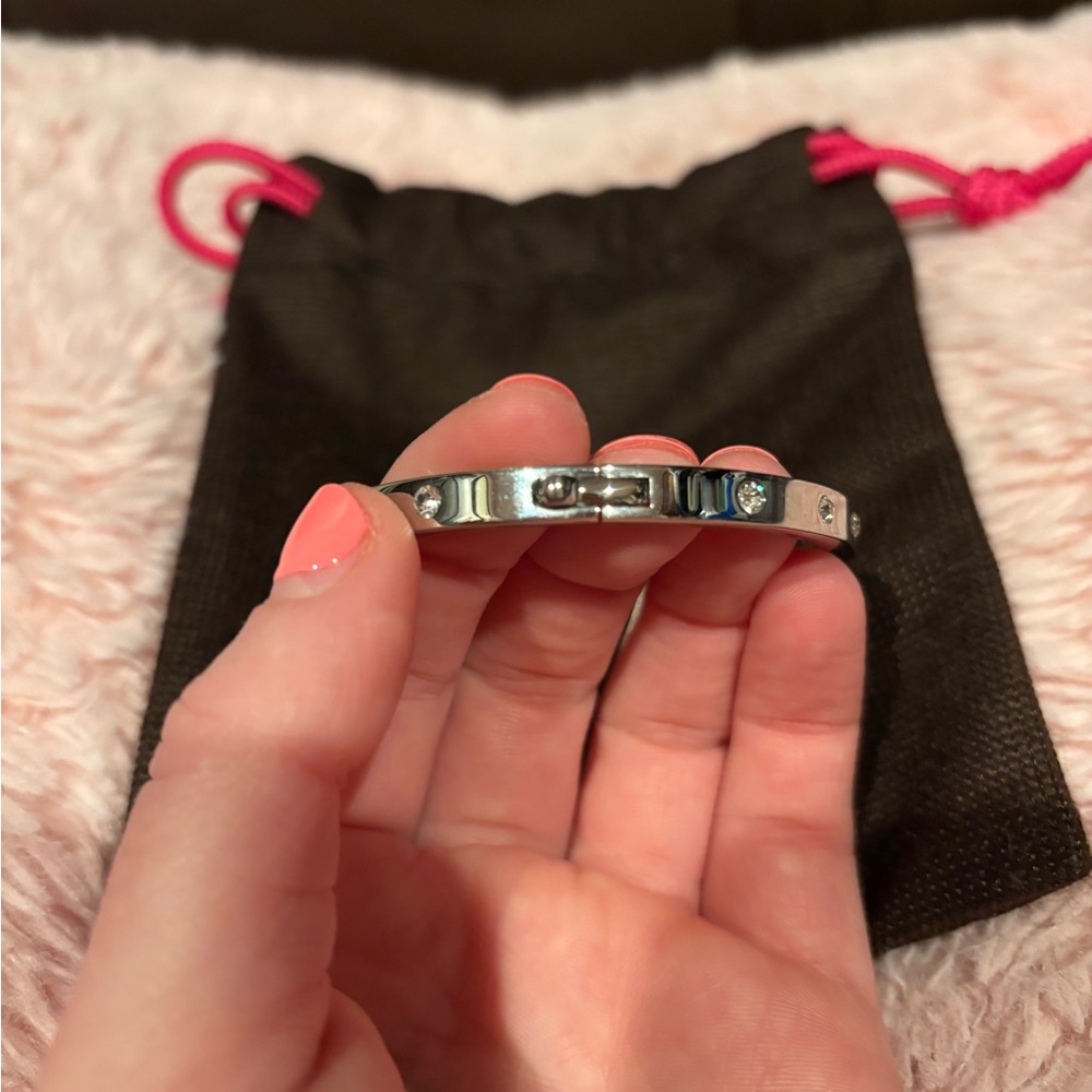 Kate Spade Silver Set in Stone Bangle - Picture 4 of 6
